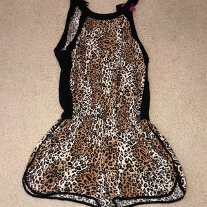 Cheetah print romper